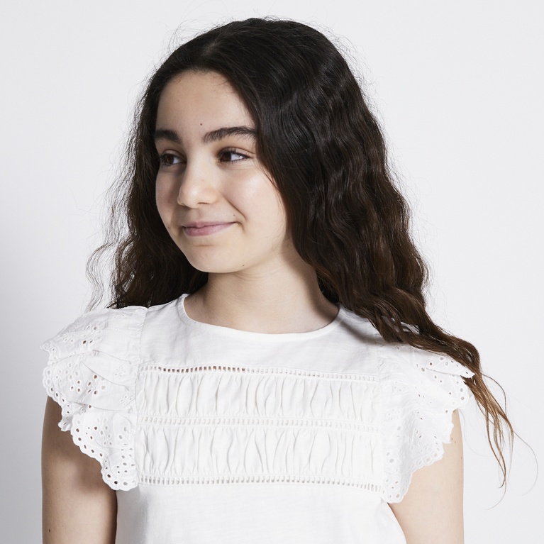 Broderie Frill Top "Kira"